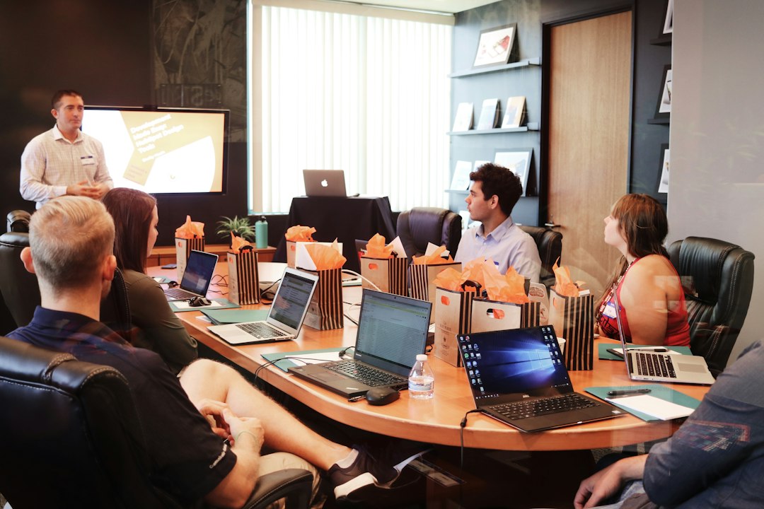 Buying committee of several stakeholders in a sales meeting